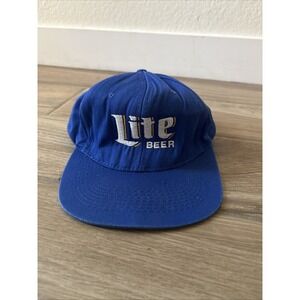Lite Beer Vintage Blue Baseball Cap Hat Snap-back 90's -see Notes